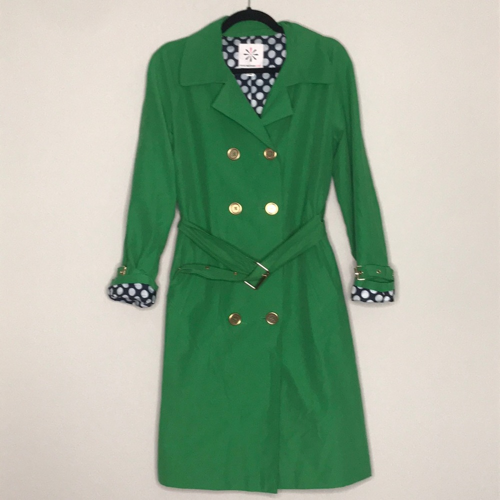 Isaac Mizrahi live Kelly Green Trench XS
